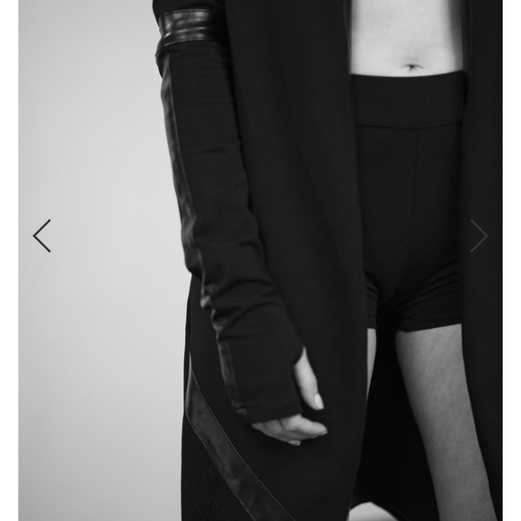 Kali Rose MIDI length cardigan leather panels - Picture 3 of 4